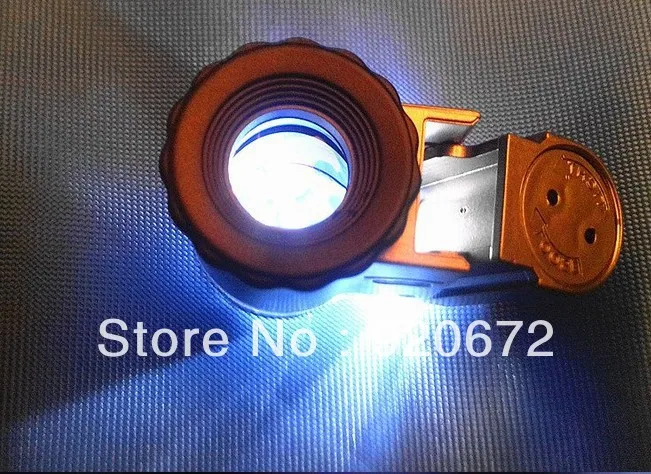 45X 2 led light Mini Microscope 3LR1130 Battery free shipping -NO.9882A | Инструменты