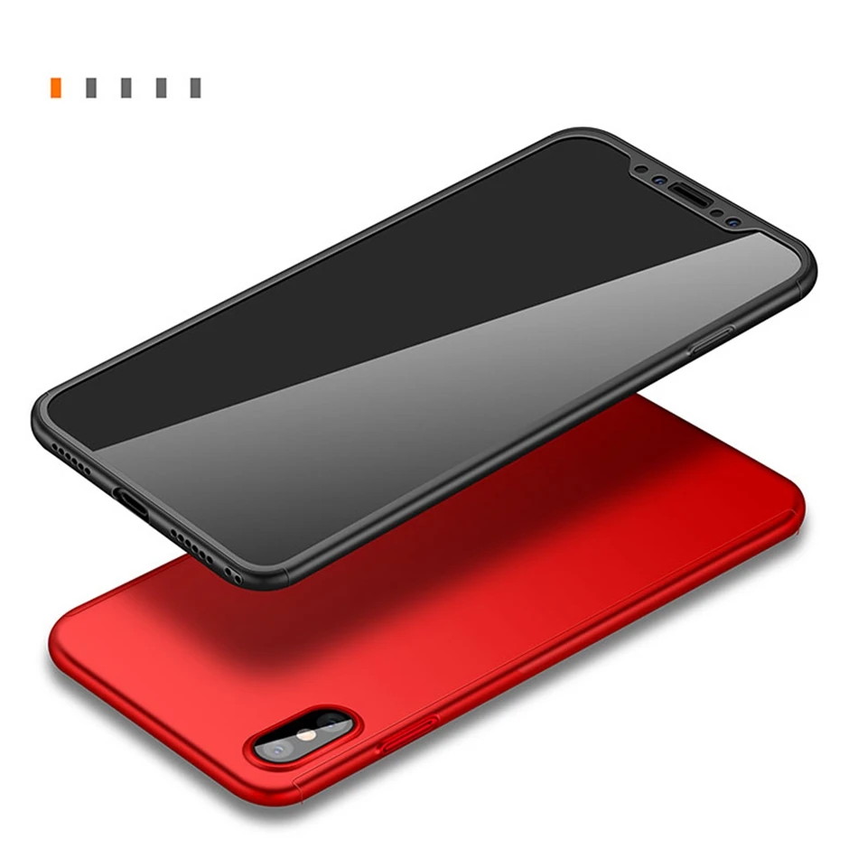 For iPhone XR Xs Max Case Fashion 360 Full Protect Ultra Slim Cover 7 6s 8 Plus SE 2020 Hard PC Shockproof Coque |