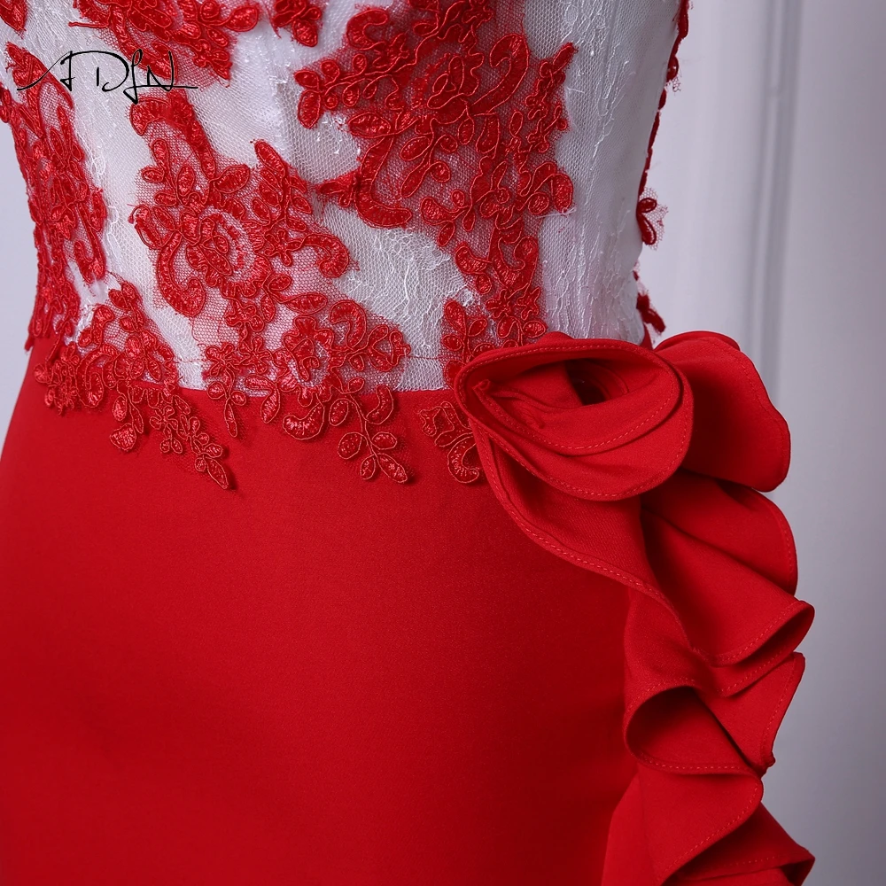 Классические кружевные коктейльные платья ADLN короткое вечернее платье русалка