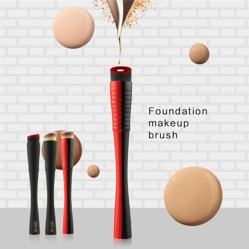 Concave Liquid Foundation Makeup Brushes Pro BB CC Cream Podwer Soft Cosmetic Beauty Essential Angle Flat Top Make Up Brush Tool | Красота и