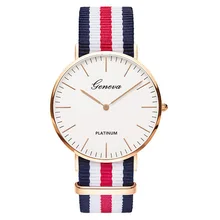 Top Luxury Brand Nylon Fashion Quartz Watches Women Men Ladies Bracelet Wrist Watch Clock Relojes Mu