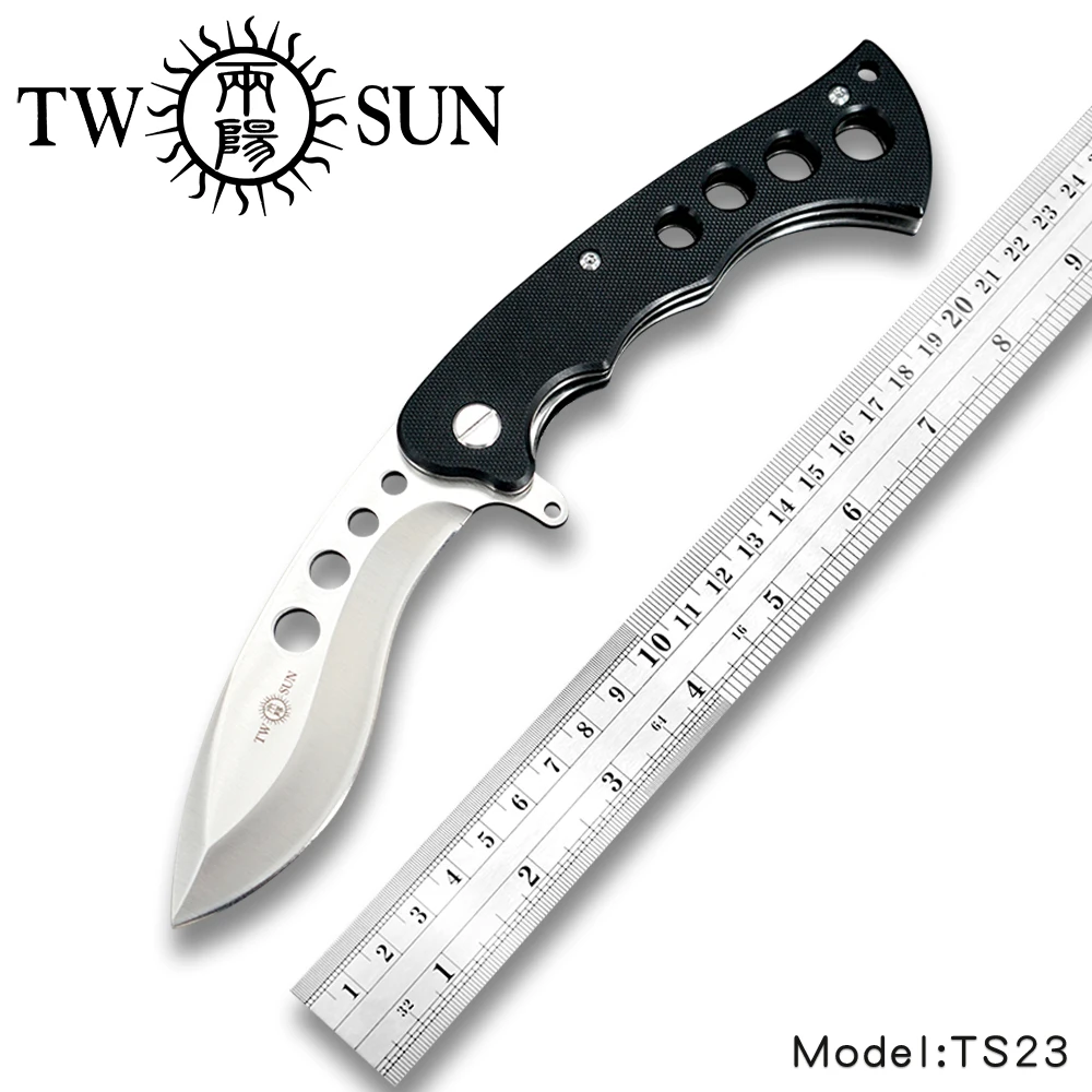 TWOSUN 420J2 нож складной карманный тактический для выживания охоты и кемпинга