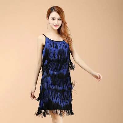 

fashion Women Latin Dance Dress Tassel Clothes For Dancing Lady Cha Cha/Rumba/Samba/Tango/Ballroom dance Skirt 3 color Race suit