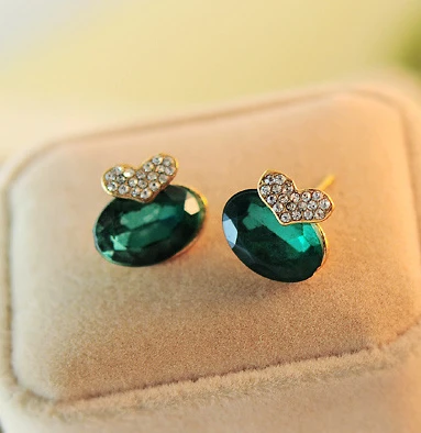 Модная Акция корейские изысканные роскошные милые серьги в форме сердца