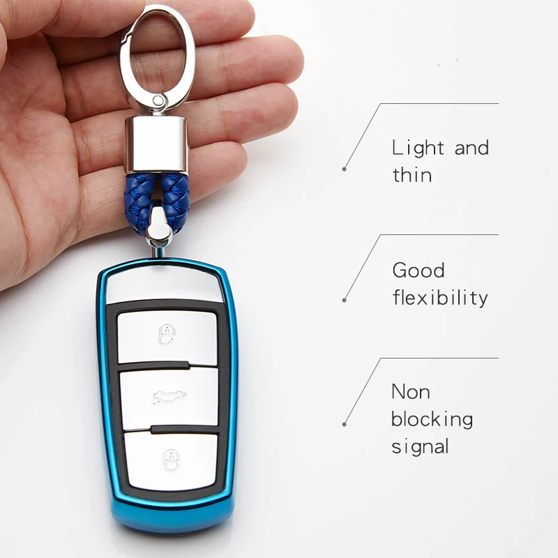 Новый TPU чехол для автомобильных ключей Vw CC Passat B6 B7 B8 B5.5 3C поло T5 Scirocco Tiguan Jetta 6 вверх