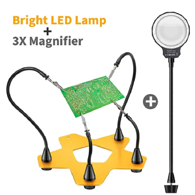 Сварочная пластина Multi-function зарядка 3X лупа алюминиевый сплав паяльная станция PCB