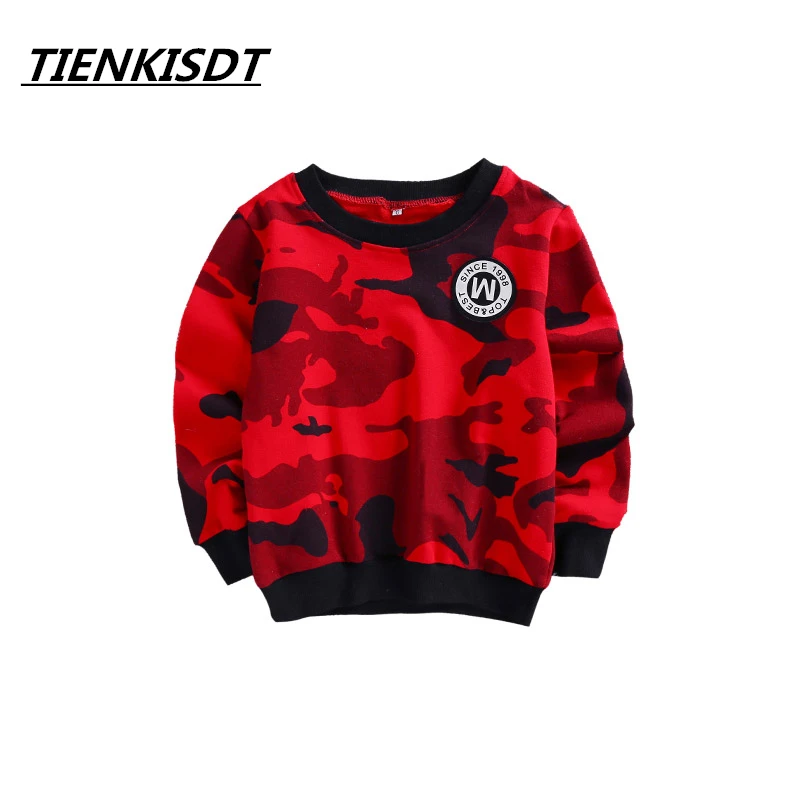 Красная камуфляжная толстовка с длинными рукавами из чистого хлопка Fnaf Blusas Roblox