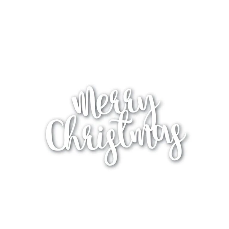 merry Christmas Различные дневники слова шаблон металлические Вырубные штампы Трафаретный Скрапбукинг штампы Тиснение Ручной Работы Бумажные карты DIY Шаблоны - Цвет: merry Christmas
