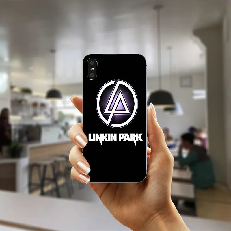Soft TPU Silicone Mobile Phone Cases for iPhone X 8 7 6S 6 Plus 5 5S SE 5C 4S 4 Shell Bags Back Cover Fashion Linkin Park Logo | Мобильные
