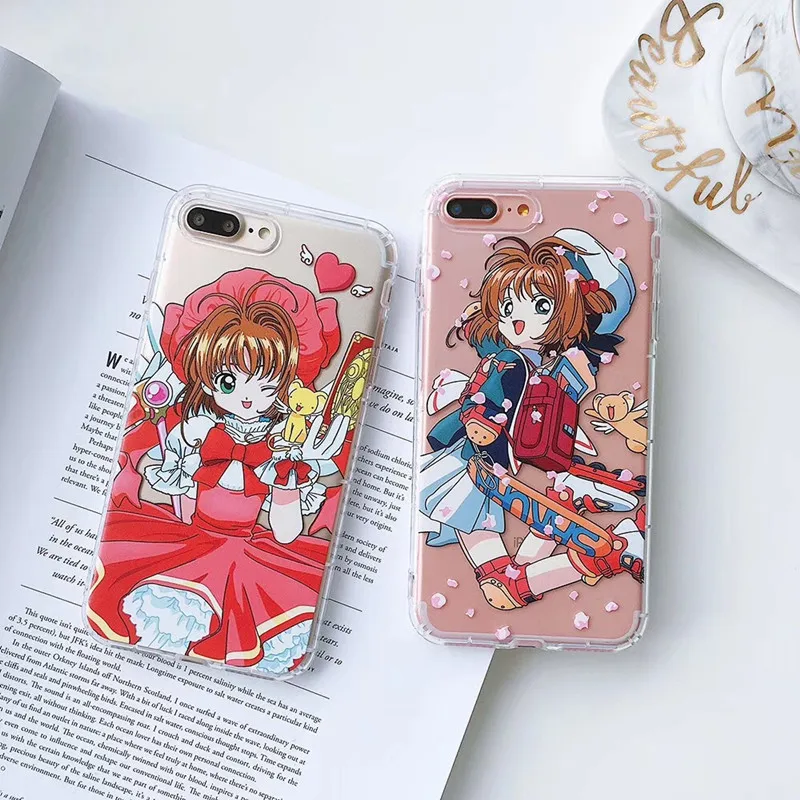 Japanese anime beauty girls Phone case for iphone XS Max XR X 6S 6 7 8 Plus soft TPU clear cover kawaii Sailor Moon figure cases |