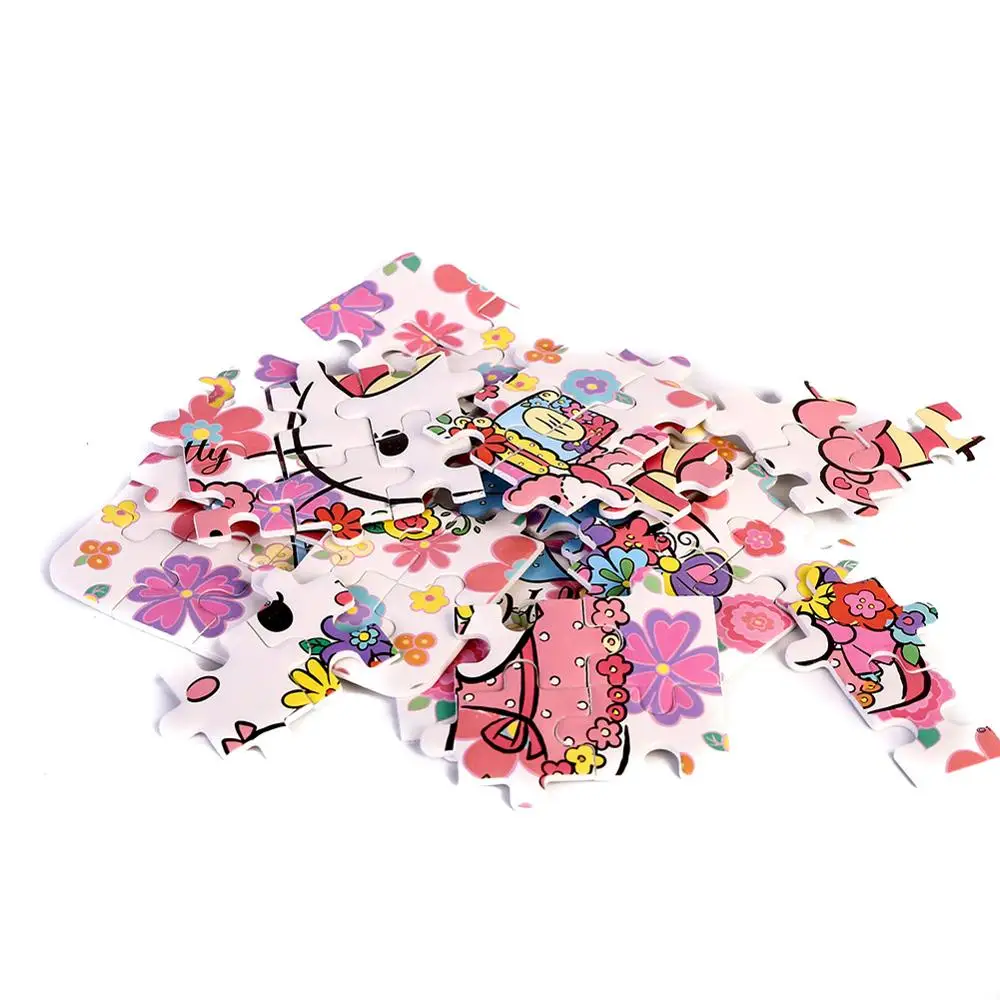 Пазлы Hello Kitty 60 шт. блестящая головоломка для детей Обучающие Развивающие пазлы