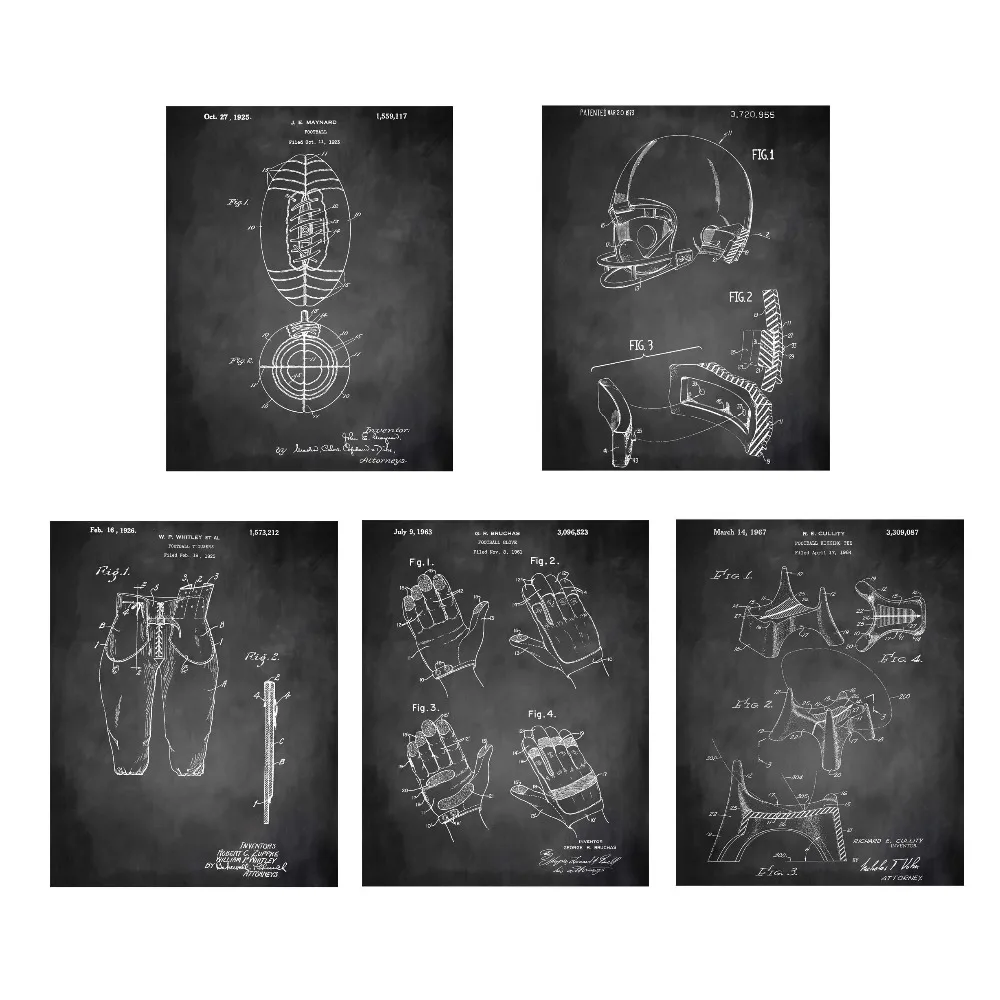 Винтажное Лакированное искусство для американского футбола и регби шлем брюки