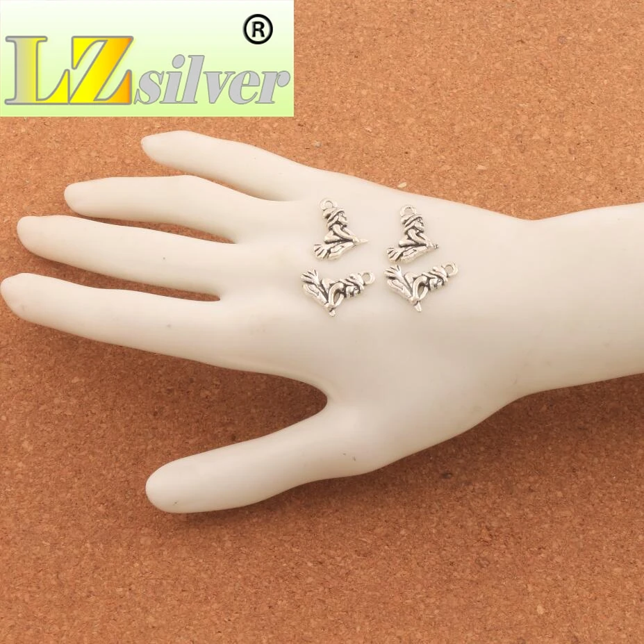 

Witch On Broom Spacer Charm Beads 200PCS zinc alloy Pendants Alloy Handmade Jewelry DIY L118 16.3x14.4mm