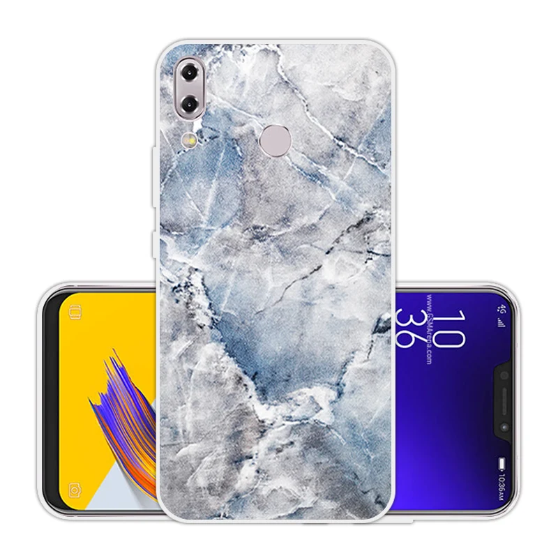 for Asus Zenfone 5z ZS620KL Clear TPU Phone Fitted Stone Case 6.2&quot 5 ZE620KL Ultra Thin Silicone Shell |