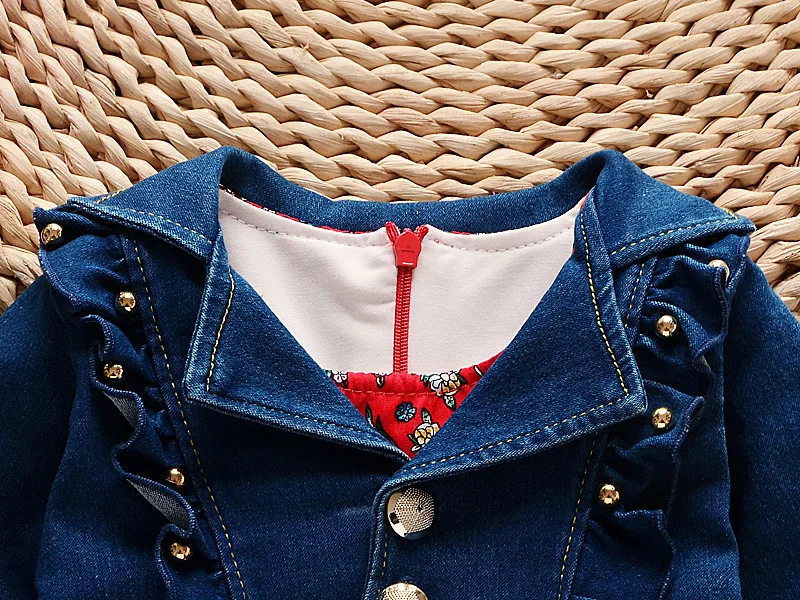 Комплекты одежды для девочек детская одежда 2017 г. Весенняя мода ковбойский стиль