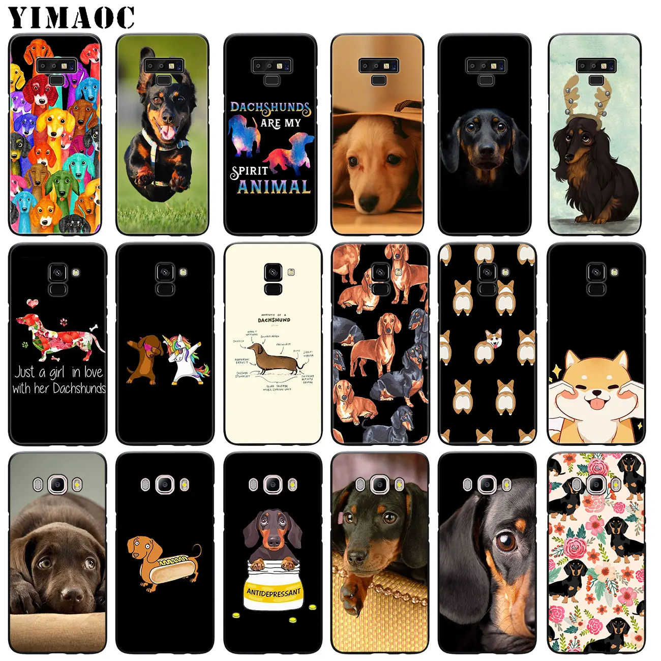 YIMAOC такса собака мопс Мягкий силиконовый чехол для телефона Samsung Galaxy A6 A9 A8 A7 2018 A3 A5