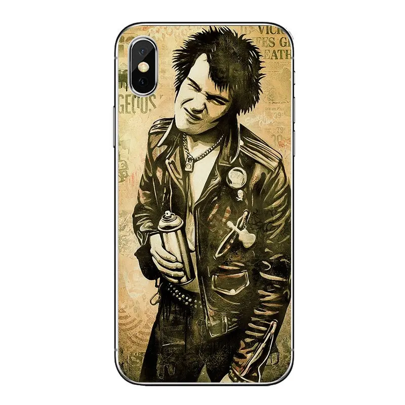 Силиконовые чехлы для телефонов iPod Touch iPhone 4 4S 5 5S 5C SE 6 6S 7 8 X XR XS Plus MAX Sex Pistols Sid Vicious