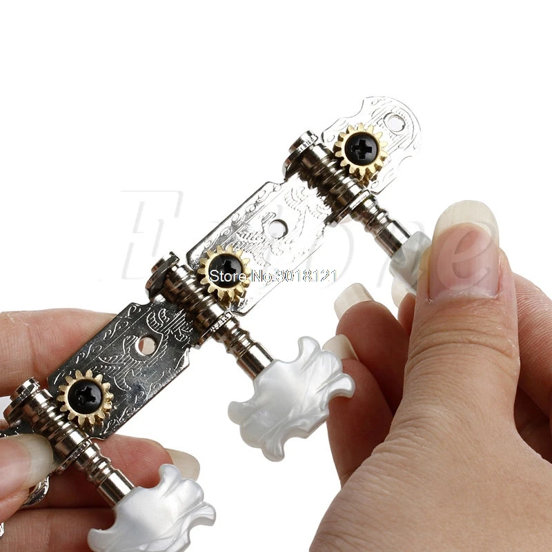 

Free shipping New 1 pair Guitar Tuning Pegs Machine Tuners White Machine Head for Classic Guitar Drop ship