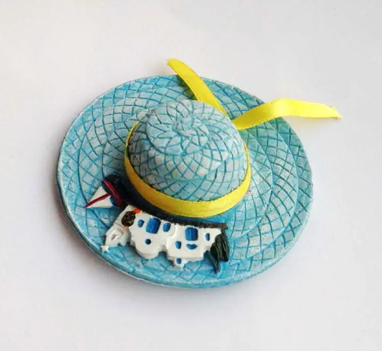 Родос пейзаж шляпа 3D магниты на холодильник Греции туризма Сувениры магнитный