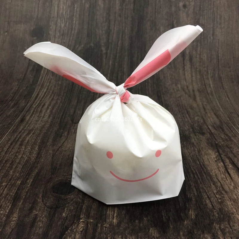 2000pcs Cute Rabbit Ear Cookie Bags Gift Candy Biscuits Bag Snack Baking Package Easter Event Party Supplies | Дом и сад