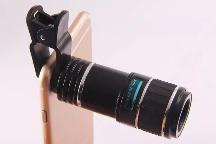 Универсальный зажим 12X зум телефото телескоп объектив камеры телефона для XiaoMi Redmi