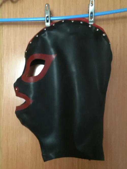 Сумасшедшая Клубная 100% натуральная латексная Фетиш ручной работы маска на