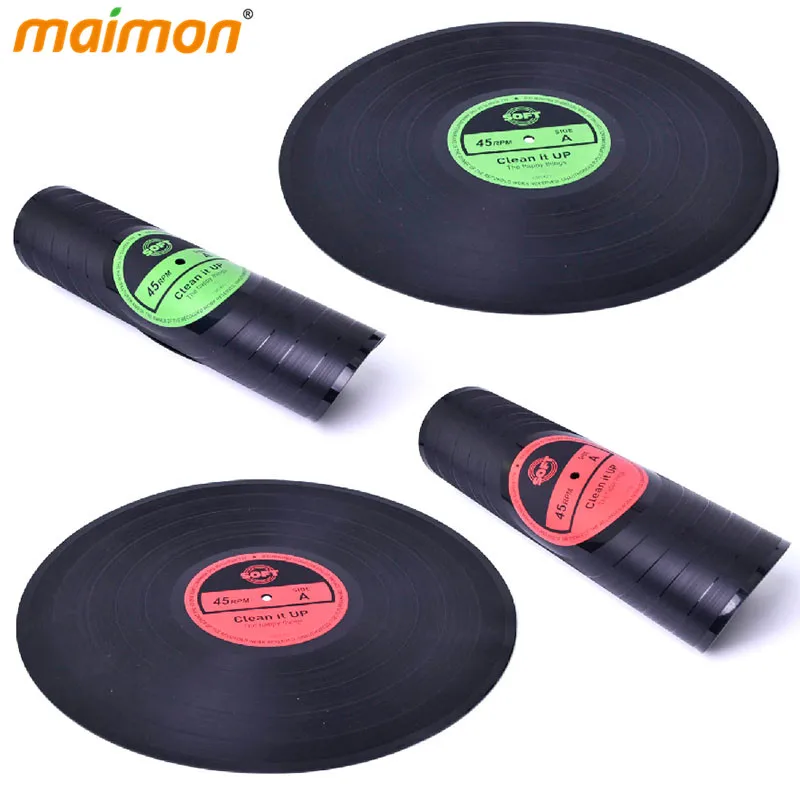 30 см большой ретро рекорд черный виниловый коврик для стола изоляционный мягкий