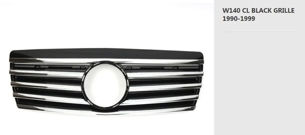 Для Mercedes для Benz S-class W140 1990-1999 с эмблемой CL Стиль переднего бампера гоночная решетка