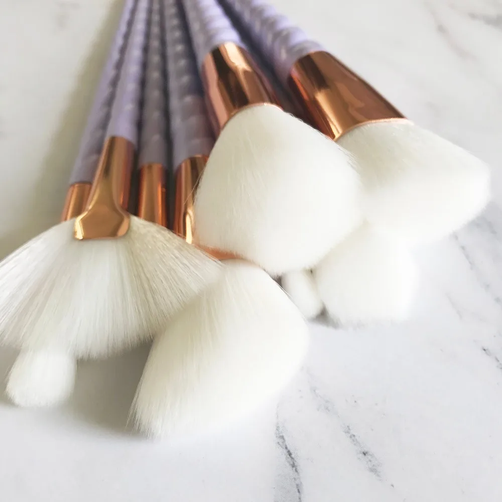 Rosegold Косметические кисти для макияжа Набор высокого качества основа смешивание порошка тени для век губ бровей Единорог щетки инструменты для макияжа