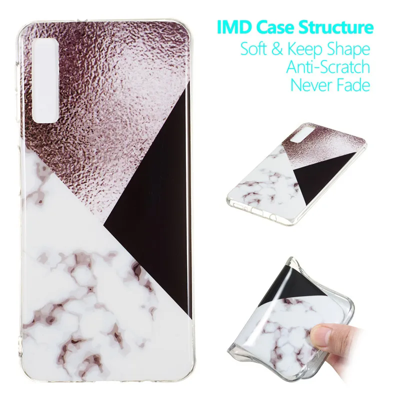 FLYKYLIN мраморный чехол для Samsung Galaxy A7 2018 Чехлы A6 Plus Coque A8 телефона Мягкий ТПУ