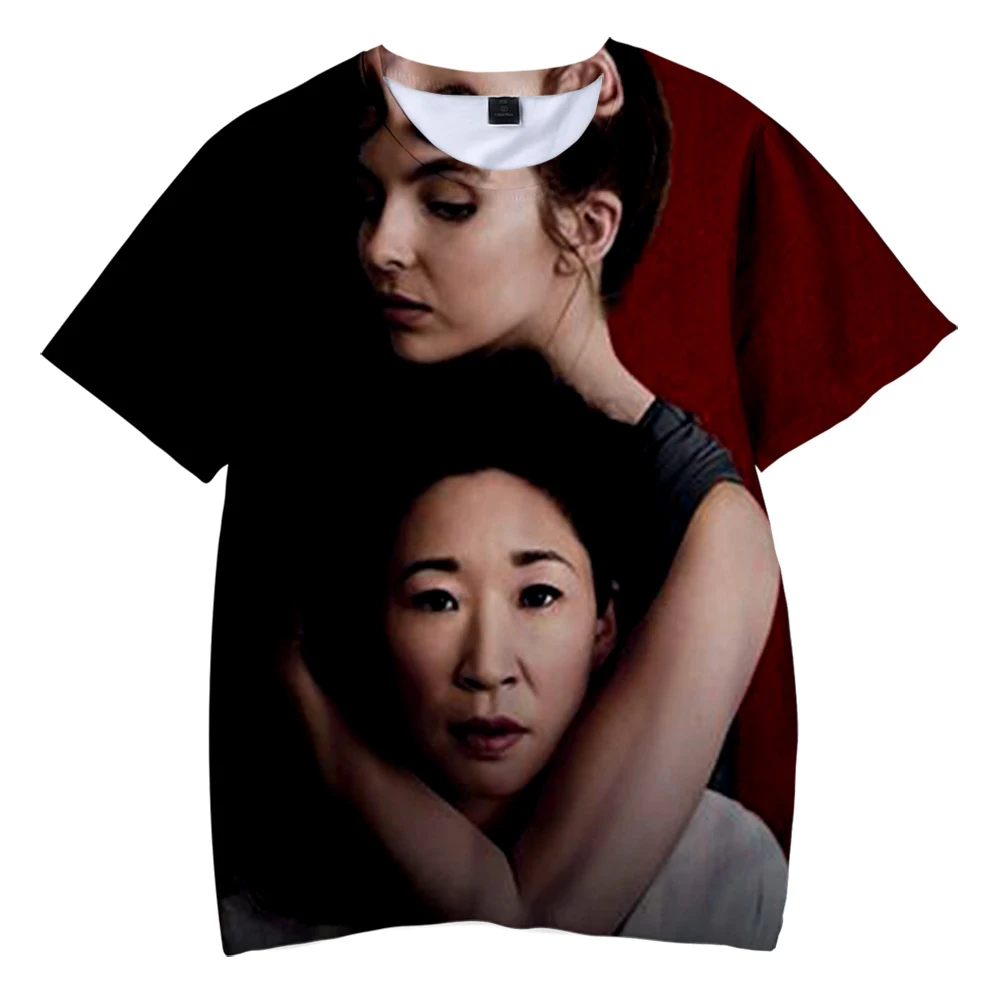 Футболка детская в стиле хип хоп с принтом: Killing Eve TV|Сочетающаяся одежда для