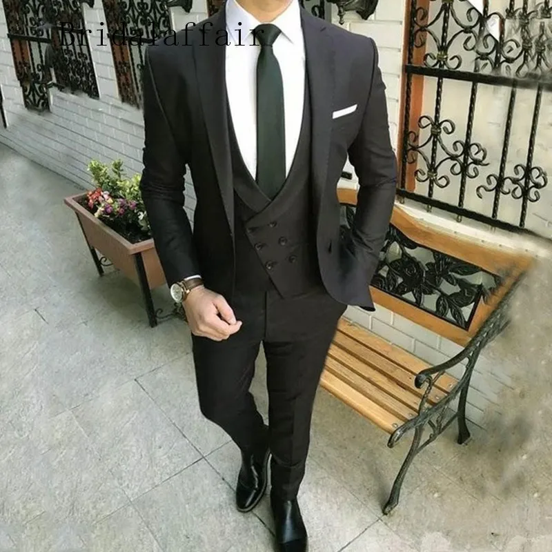 Костюм Bridalaffair Homme темно синий деловой мужской костюм из 3 предметов зауженный