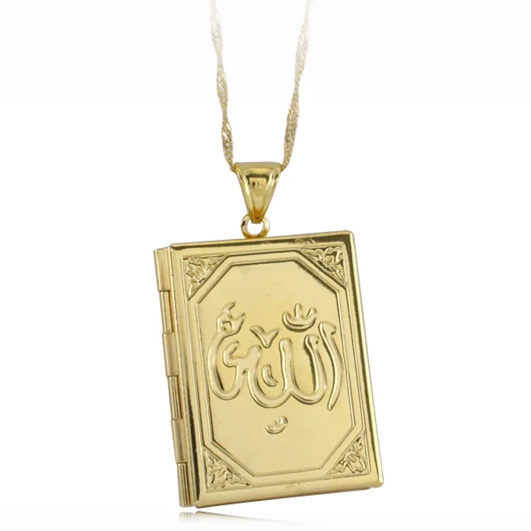 Модное ожерелье с подвеской в виде мусульманской книги Аллах-Коран для женщин и