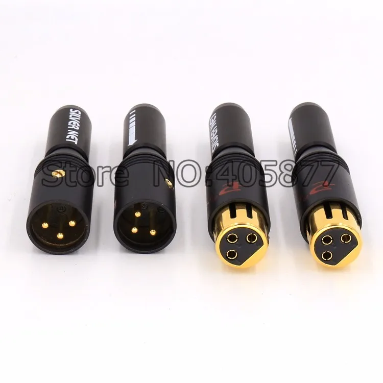 4 шт Позолоченные Соединительный Штепсель XLR Аудио Баланс XLR Сделано в Китае с 3 зубцами кабель крепление равновесные Наушники разъем мужской или женский