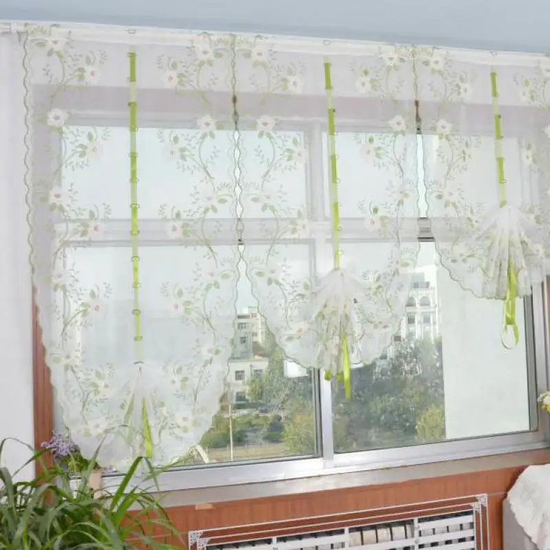 Новая пасторальная занавеска с воздушными шарами пионами вышивкой для окон