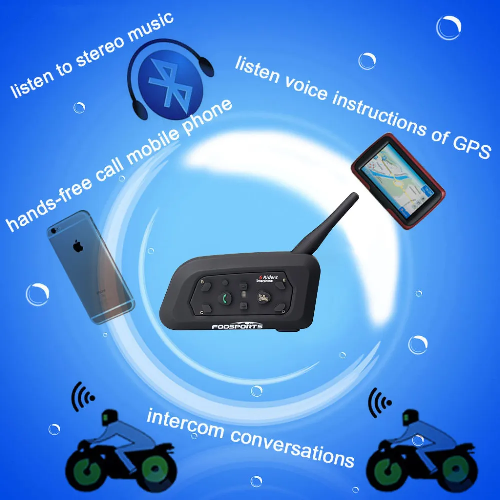 Fodsports 4,3 дюймов Автомобильный навигатор HD Bluetooth gps 8 Гб 256 Мб Водонепроницаемый IPX7 анти шок мотоцикл gps навигация бесплатные карты