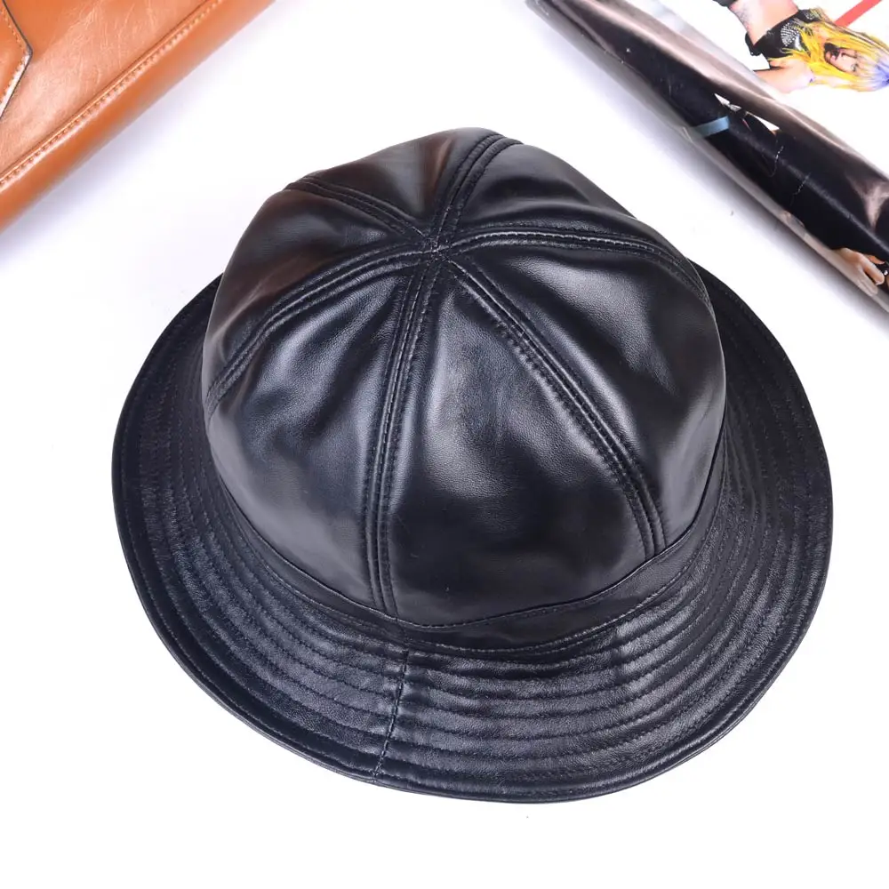 Новый Для женщин мужчин из натуральной кожи Sunbonnet фетровых Рыбалка шляпа ведро