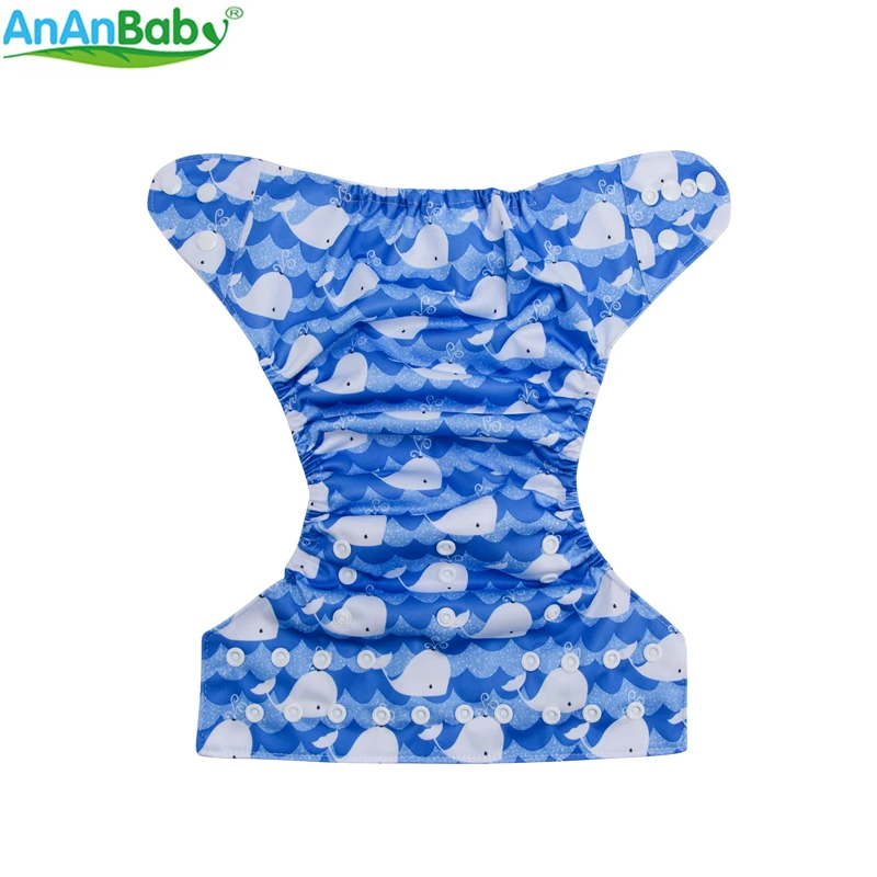 2018 Ananbaby Baby тканевый подгузник многоразовый Карманные детские подгузники с 1 шт.