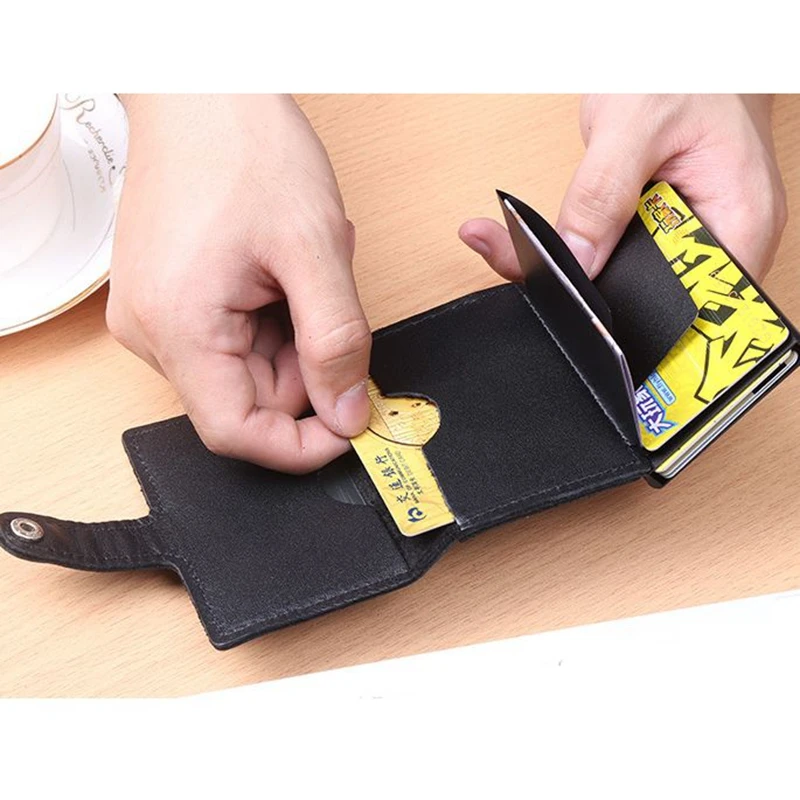 Кошелек с блокировкой Rfid для мужчин и женщин мини кошелек из натуральной