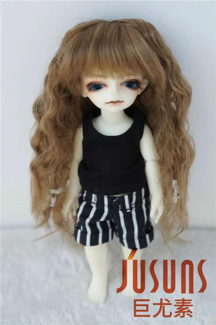 JD149 1/12 1/8 BJD парики Средний Sauvage парик Размер 3-4 дюймов 4-5 дюймов 5-6 дюймов синтетический парик для куклы мохеровый модные аксессуары для кукол - Цвет: 4-5inch Brown SM916