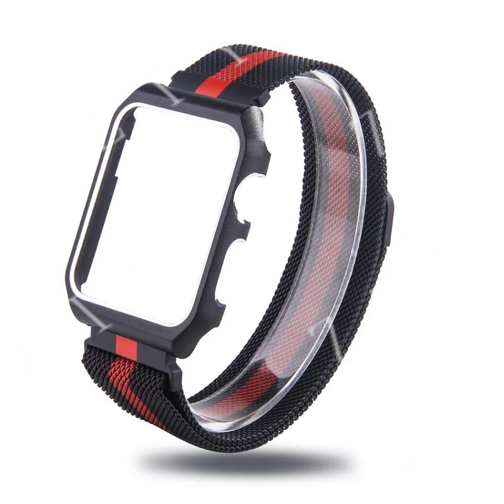 Миланская петля ремешок для часов Apple Watch 42 мм серия 3 2 1 из нержавеющей стали +