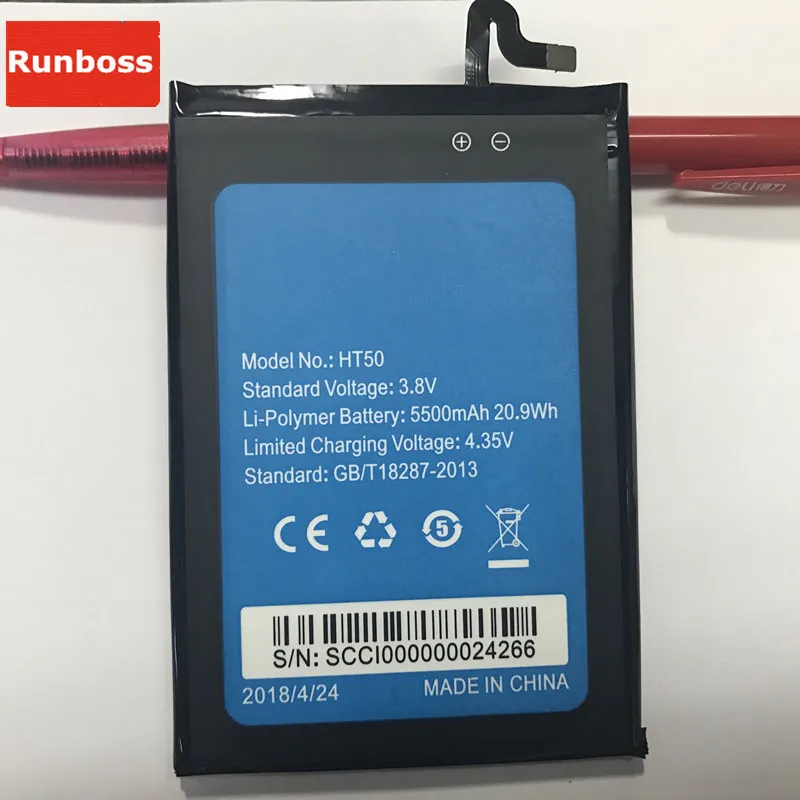 

Original 5500mAh Battery For HOMTOM HT50 Rechargeable Li-ion Built-in 5.5inch 4G LTE Mobile Phone Battery