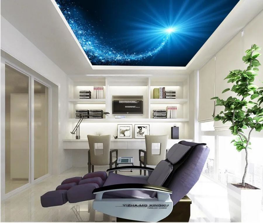 Custom Snowflake sky zenith mural hotel restaurant ktv bar wallpaper living room sofa TV wall bedroom modern 3d | Обустройство дома