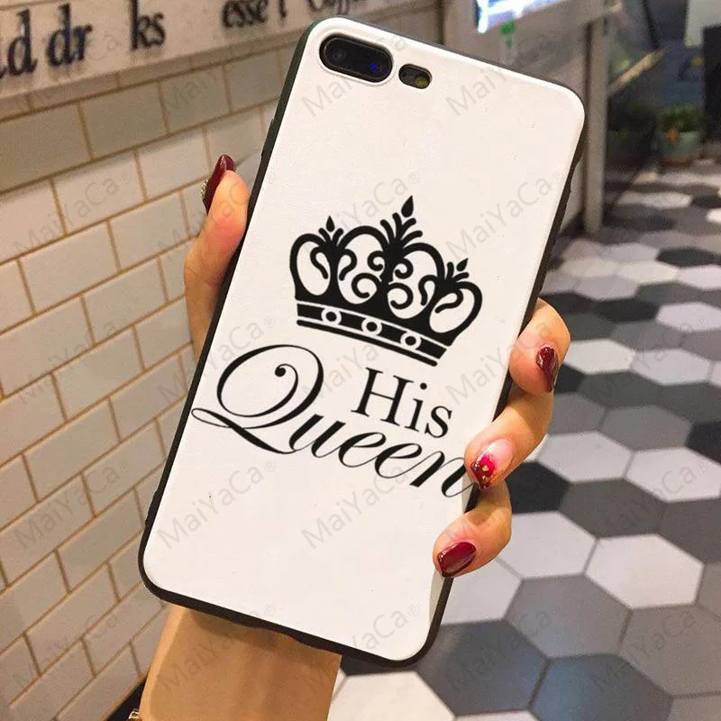 MaiYaCa King and queen Coque Shell чехол для телефона Apple iPhone 7 7plus X 8 8plus 6s 6 6plus 5 5S XR XSMax