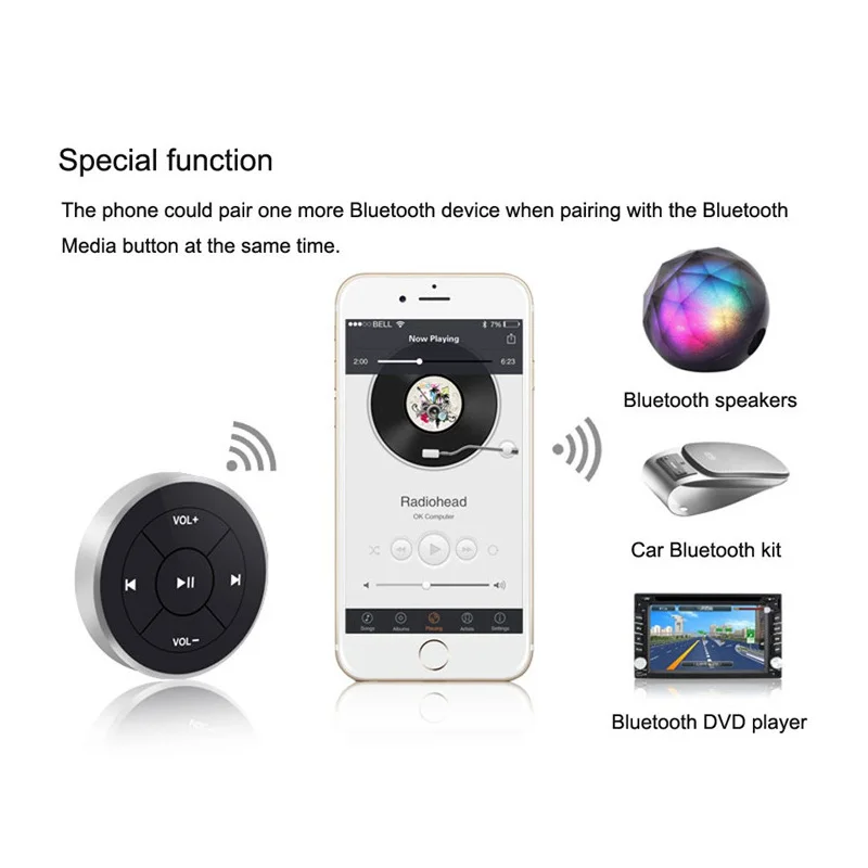SITAILE 2 шт. автомобильный беспроводной Bluetooth медиаплеер с дистанционным