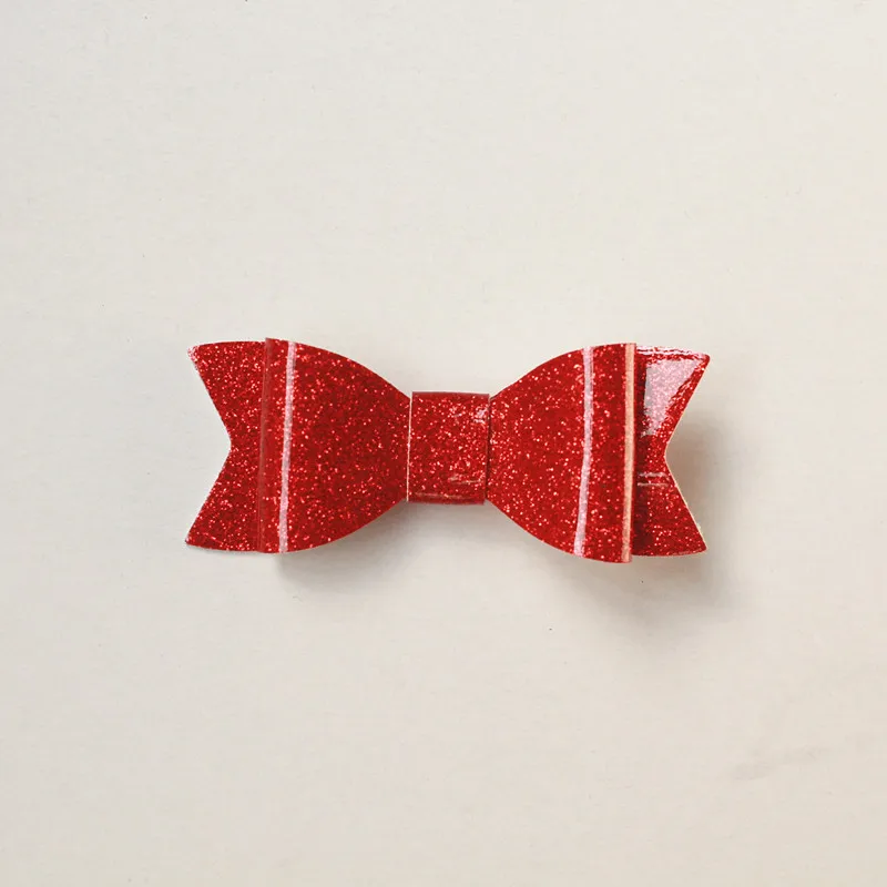 24 шт./лот блестящие заколки для волос из фетра банты горячая Распродажа высокое