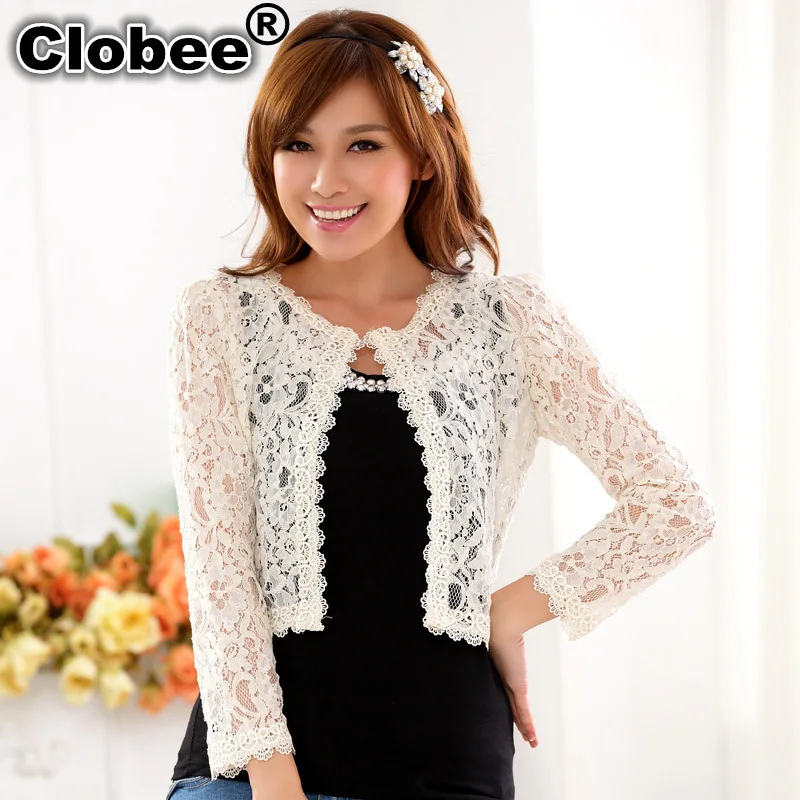 2018 new European style women lace shawl Wild wedding Fashion Long cardigan Elegant jackets | Женская одежда