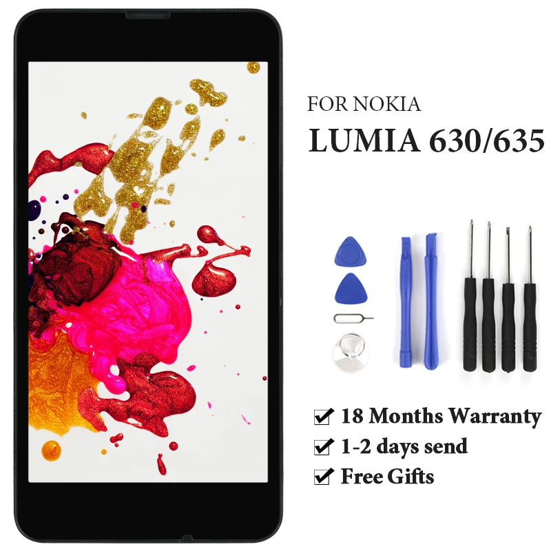 Для Nokia Lumia 630 635 экран 1 шт Замена 4 5 дюйма LCD OEM качество дигитайзер сборка для