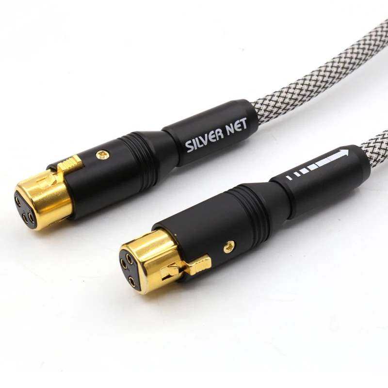YTER QED Подпись посеребренный аудиокабель RCA штекер к XLR сбалансированный Женский