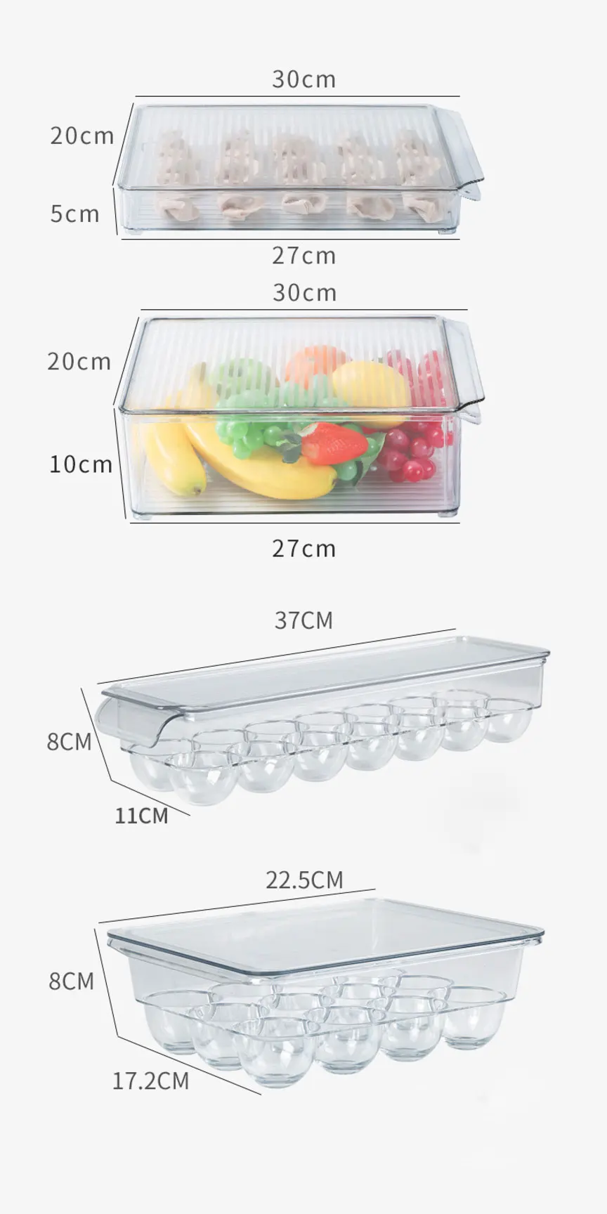 PET Crisper с крышкой кухонный холодильник стеллаж для хранения морозильник ящик для хранения прозрачный контейнер для пищевых продуктов овощи фрукты свежий ящик